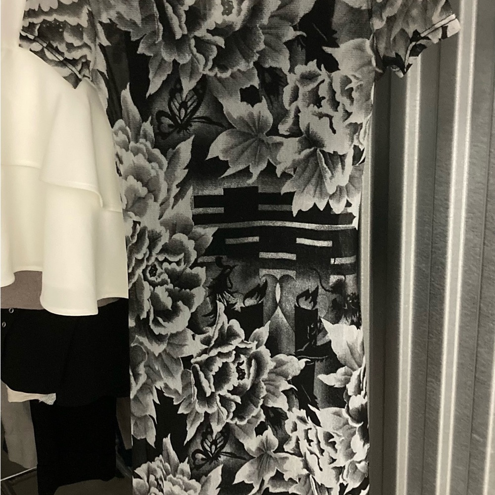 Vivienne Tam Black and White Floral Dress
